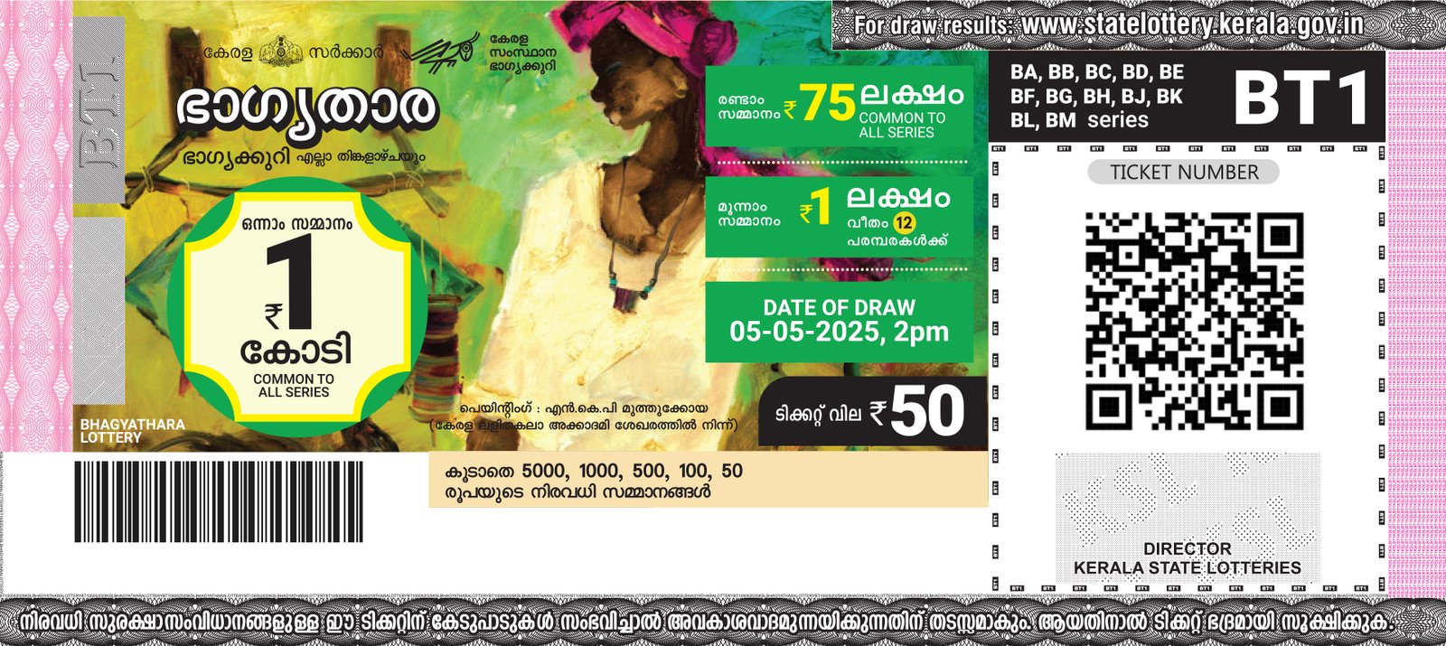 Bhagyadhara lottery ticket