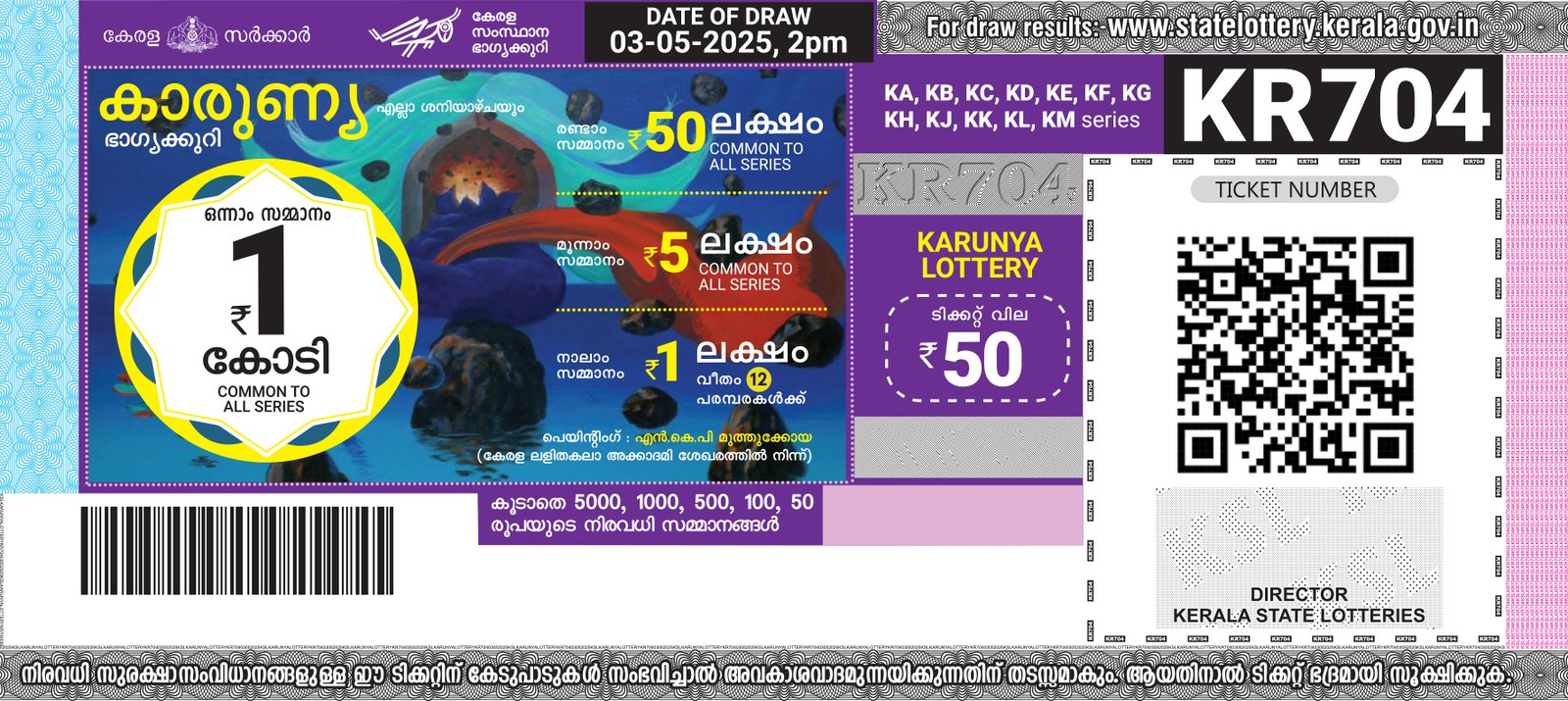 Karunya lottery ticket